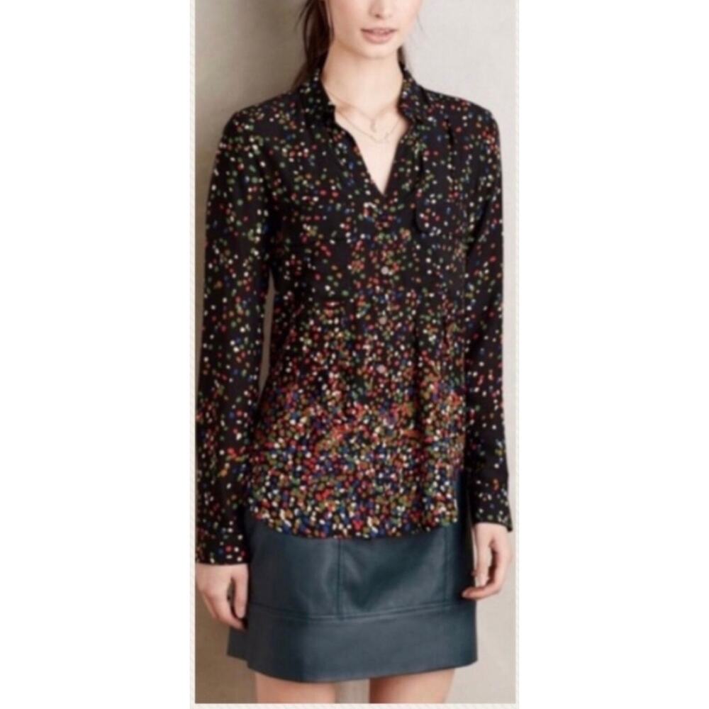 Anthropologie‎ Maeve Wynwood Confetti Blouse / sz 4